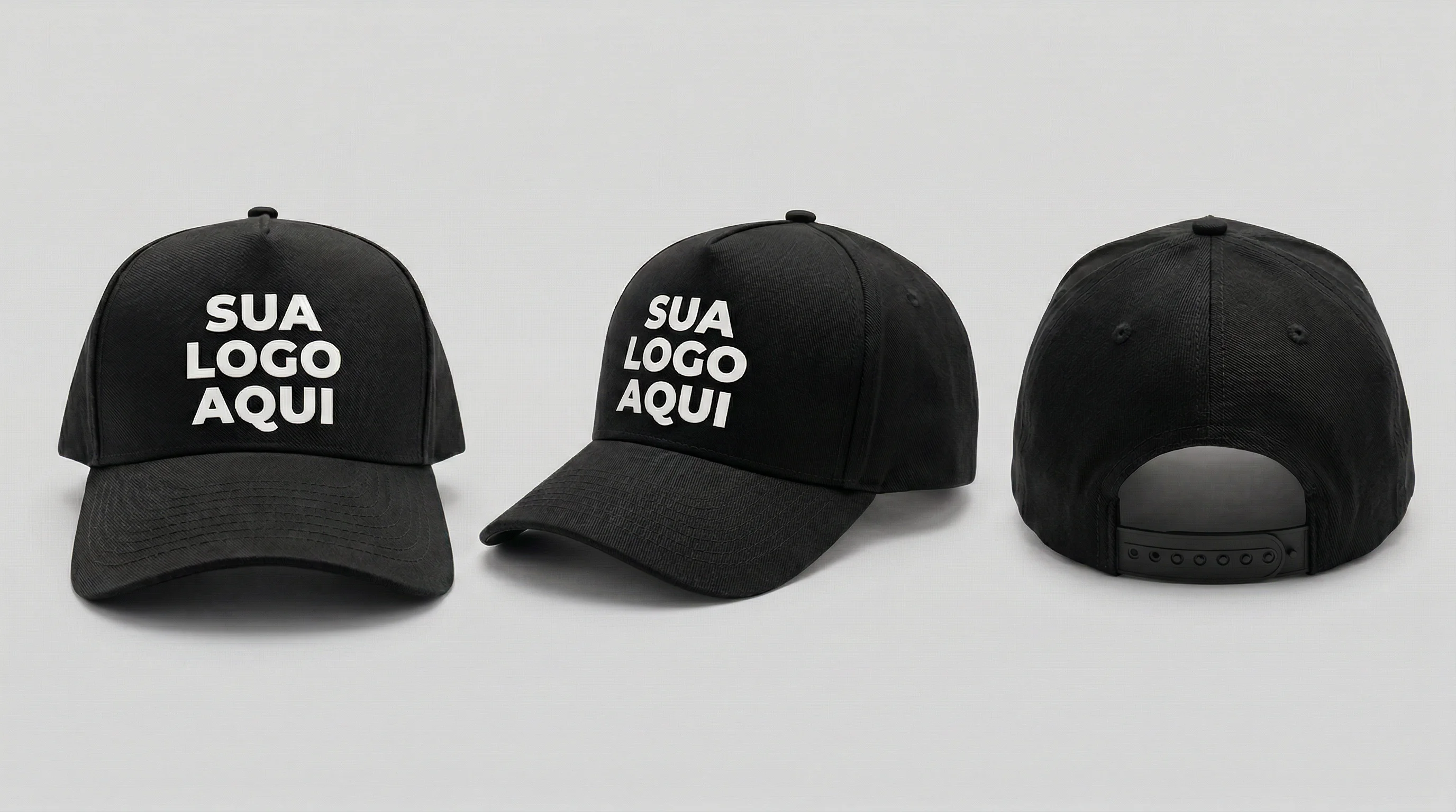 Referência Bag Lateral Personalizada — vista frontal, lateral e traseira com área de logo