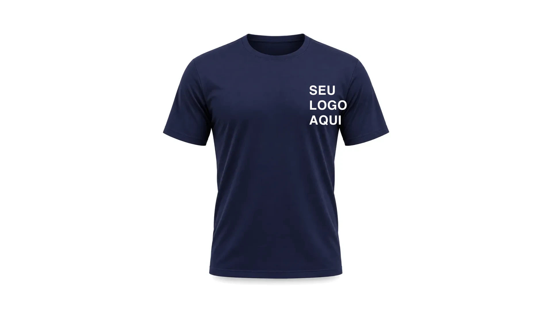 Referência Camisa Tecnológica de Poliamida Personalizada — vista frontal, lateral e traseira com área de logo